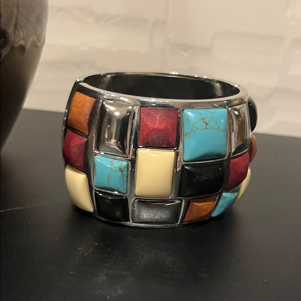 Exclusive Colorful Mosaic Cuff Bracelet
